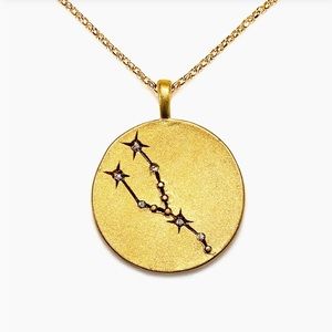 NWT SEQUIN STAR MAPS 22K GOLD NECKLACE - TAURUS